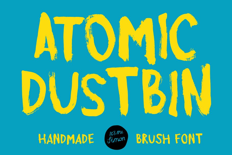 粗犷手写字体 Atomic Dustbin grungy brush display