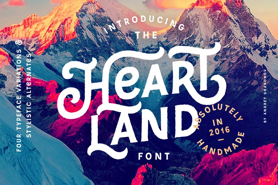 特殊个性字体 Heartland Font
