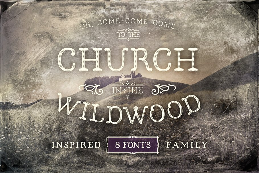 野地教堂字体 Church in the Wildwood Inspired