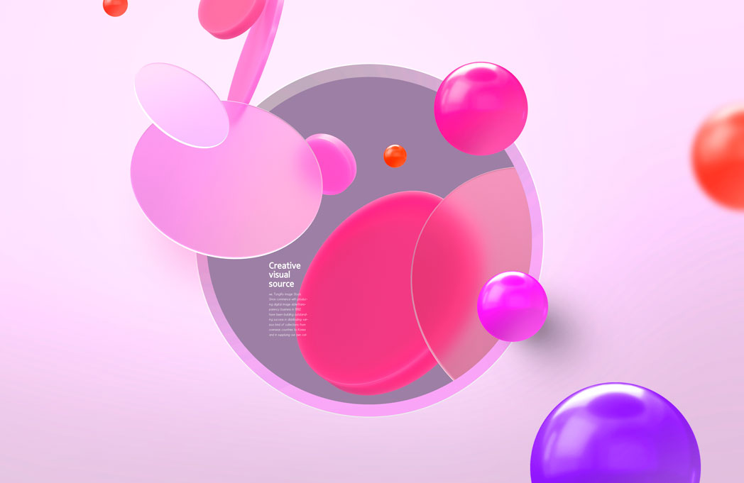 多彩光滑元素创意视觉海报设计模板