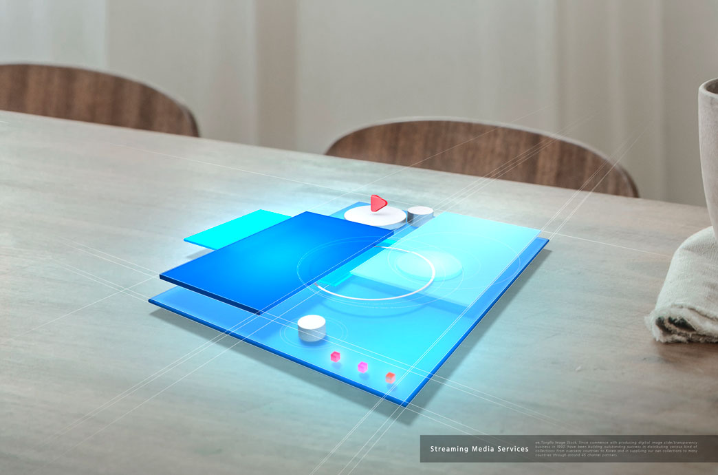 全息科技流媒体服务海报设计模板