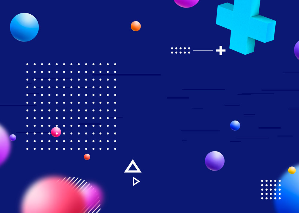 几何元素简约背景海报设计模板