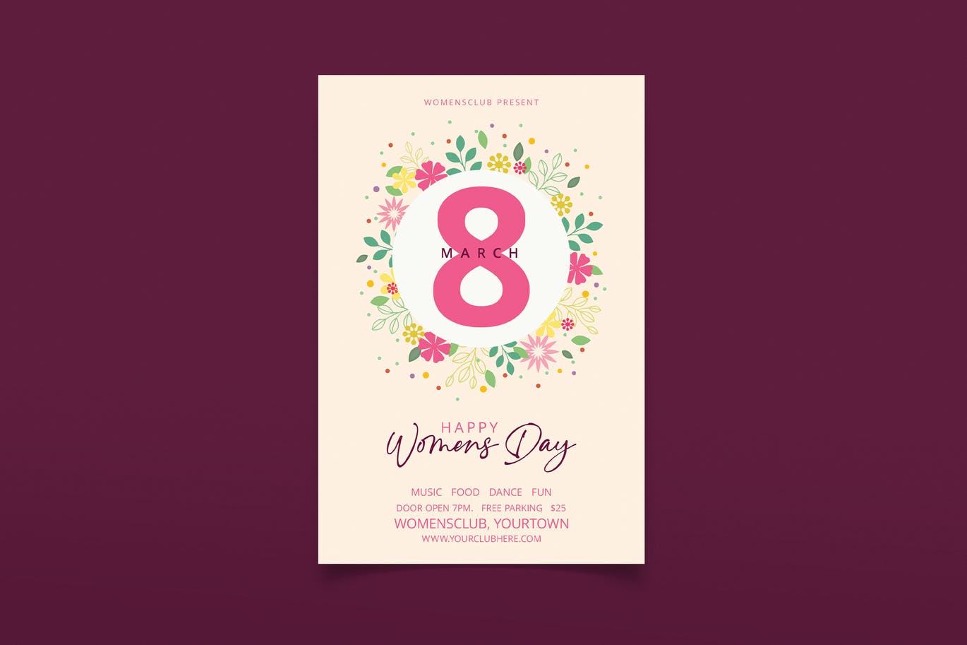 三八妇女节手抄报海报模板（PSD）