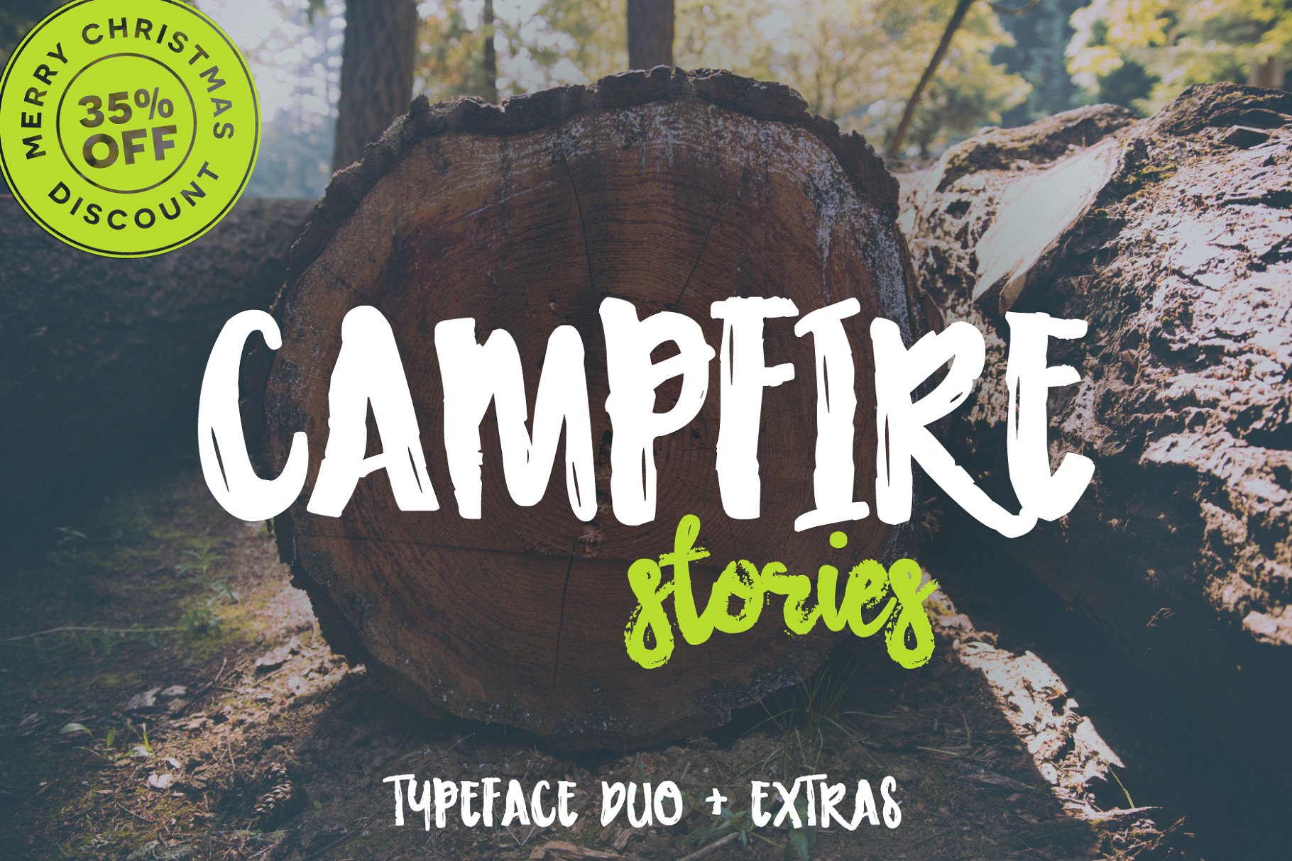 手写粗犷艺术字体 Campfire Stories Font Duo