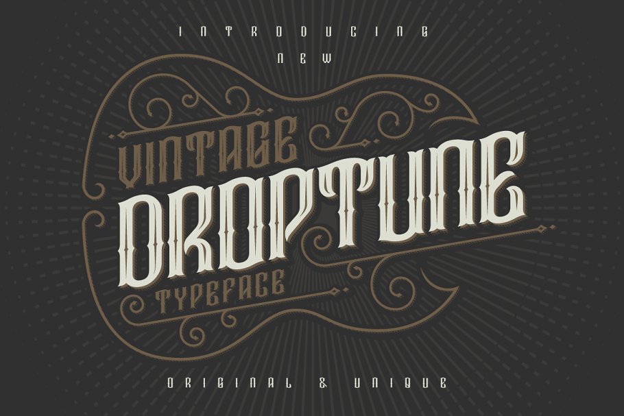 经典个性字体 Vintage font "Droptune"