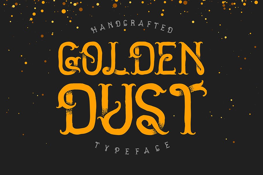 金粉装饰梦幻字体 Golden Dust decorative font
