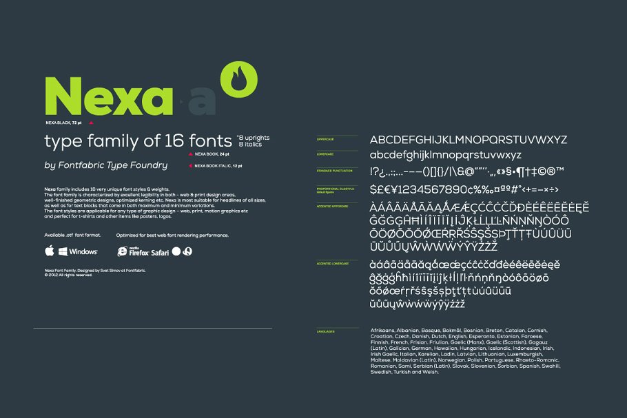 时尚个性字体 Nexa