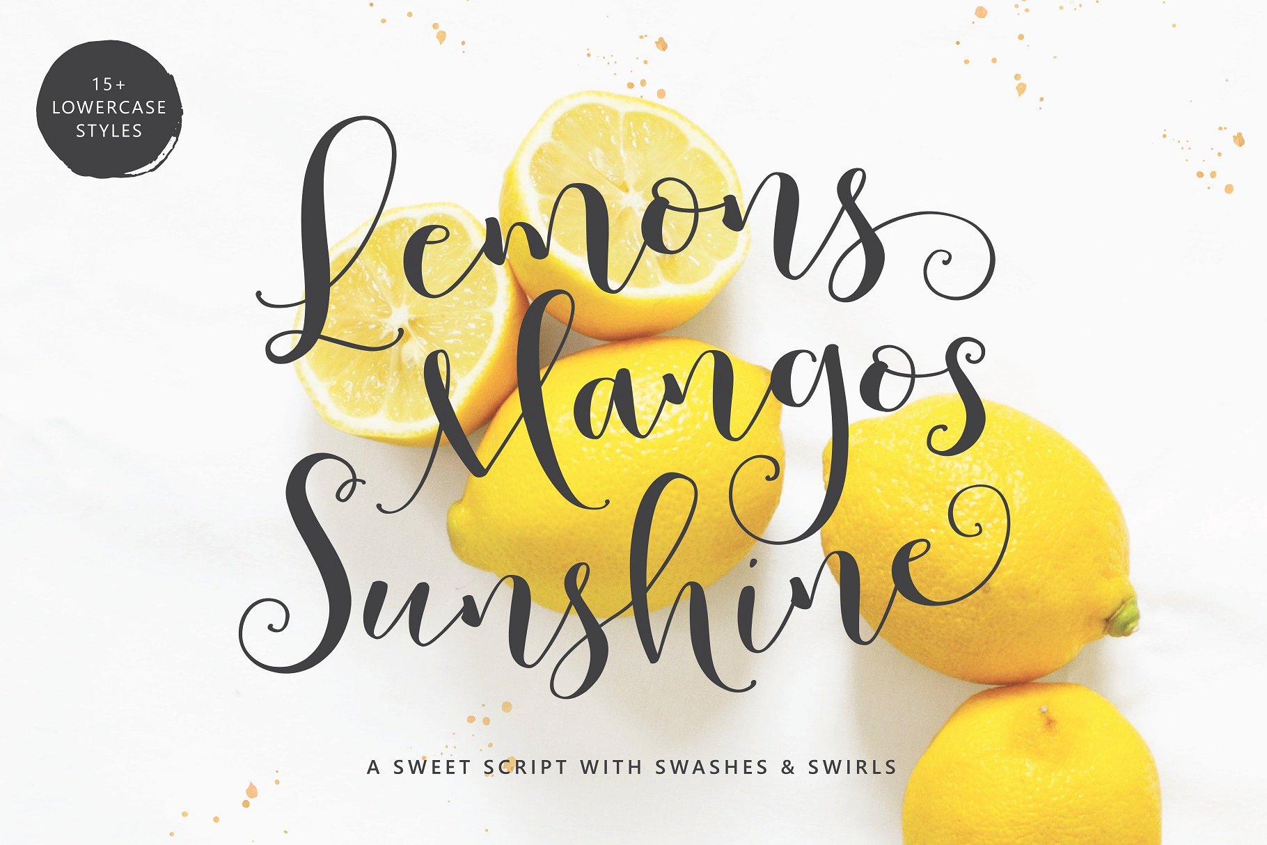 阳光个性手写字体 Lemons Mangos Sunshine