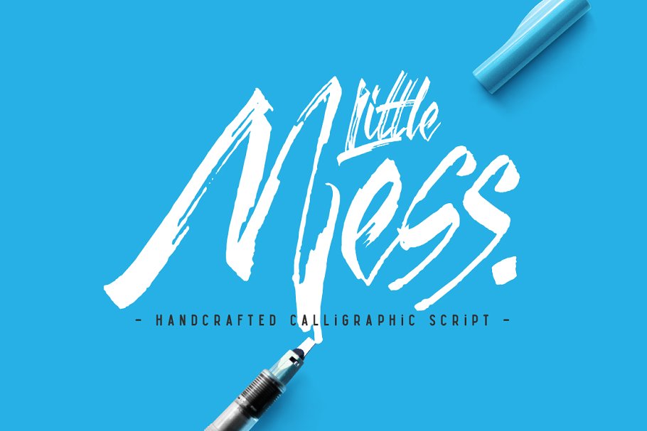 大气手写字体 calligraphic script "Little Mess"