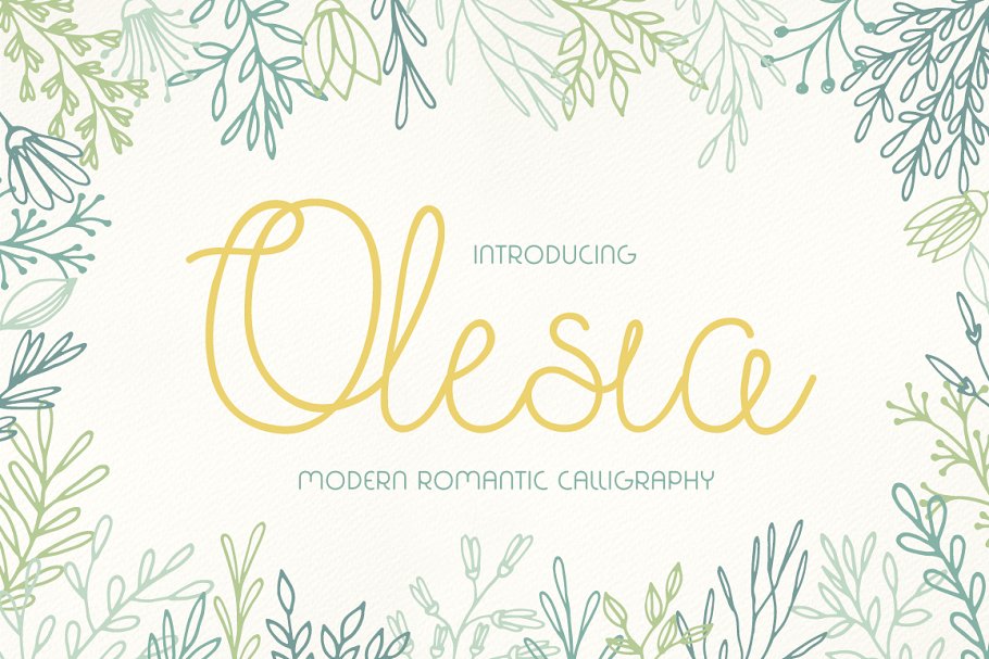 手写设计字体 Olesia Script Pro