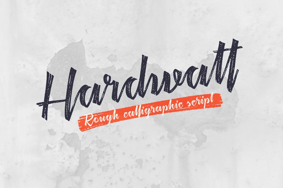 手写酷炫字体 Hardwatt calligraphic font