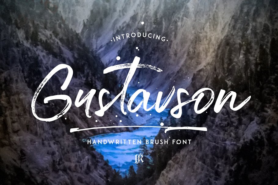 手写书法字体 Gustavson – Script Font