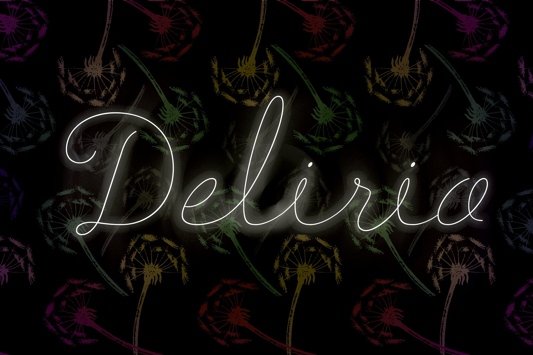 手写签字字体 Delirio Font Family