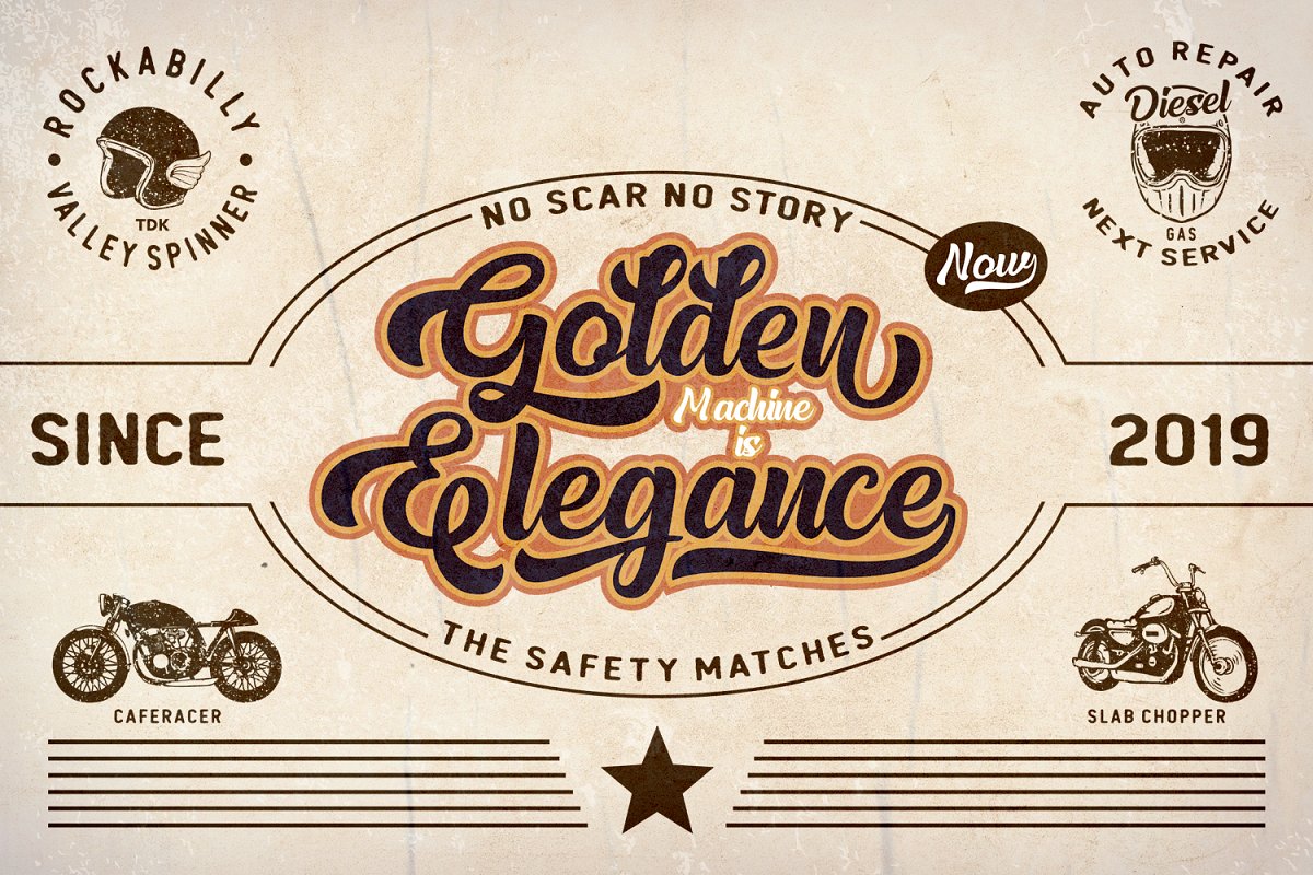 现实主义复古风格字体下载