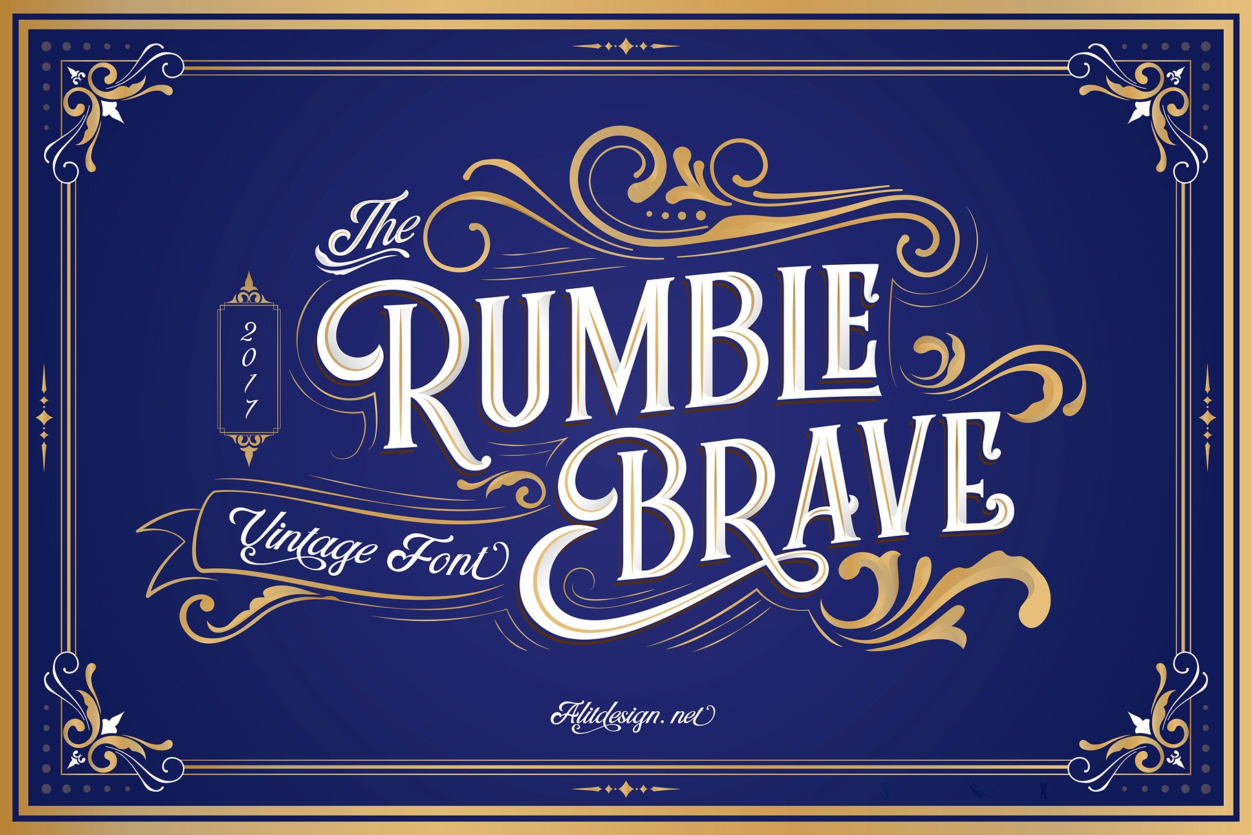 复古变形英文字体下载 Rumble Brave Typeface