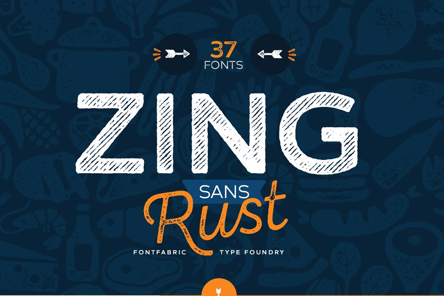 个性设计字体 Zing Sans Rust