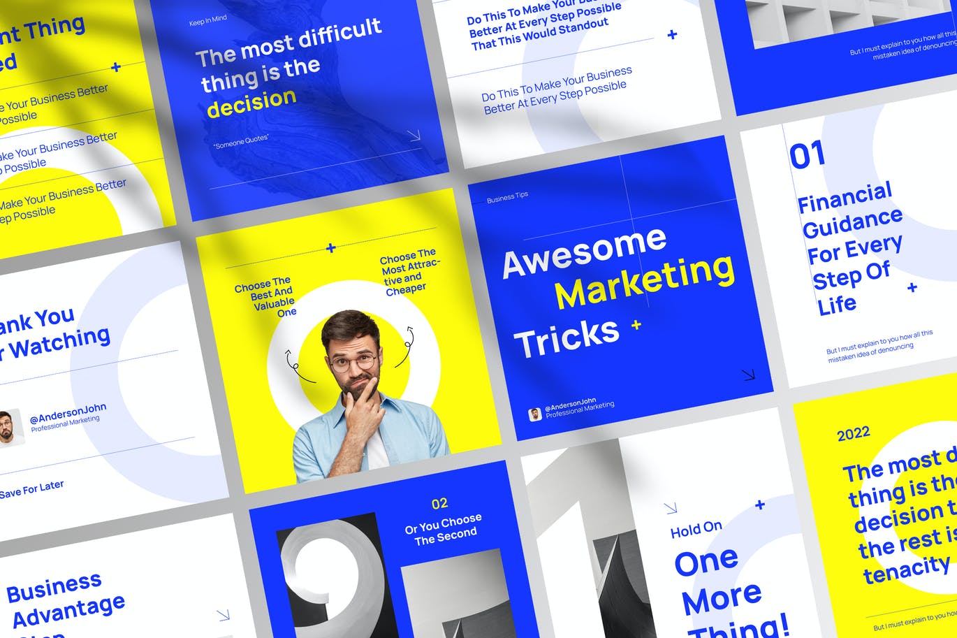 高品质的时尚高端清新简约Instagram社交媒体banner海报设计模板集合-AI, EPS, PSD