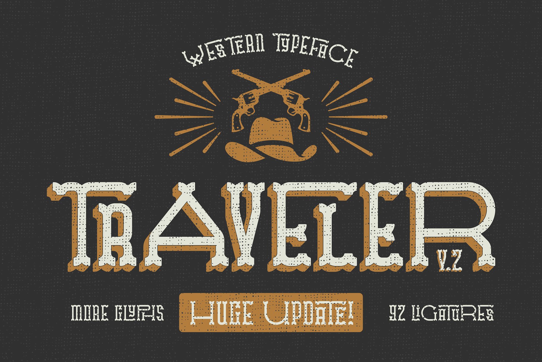 复古个性设计字体 Traveler Font. Huge update!