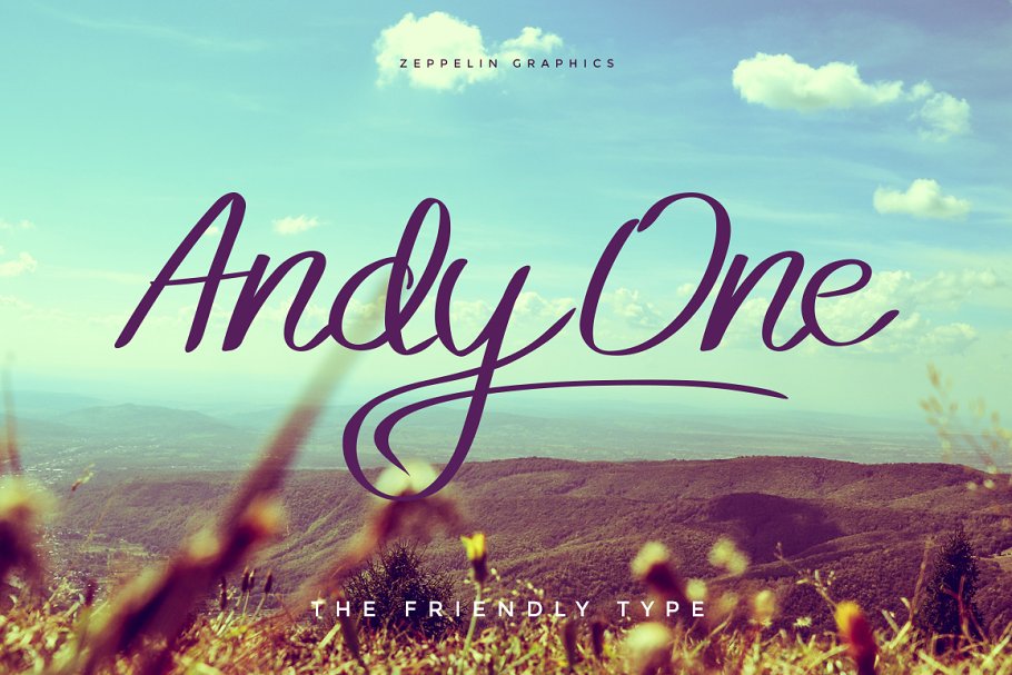手写设计字体 Andy One Font