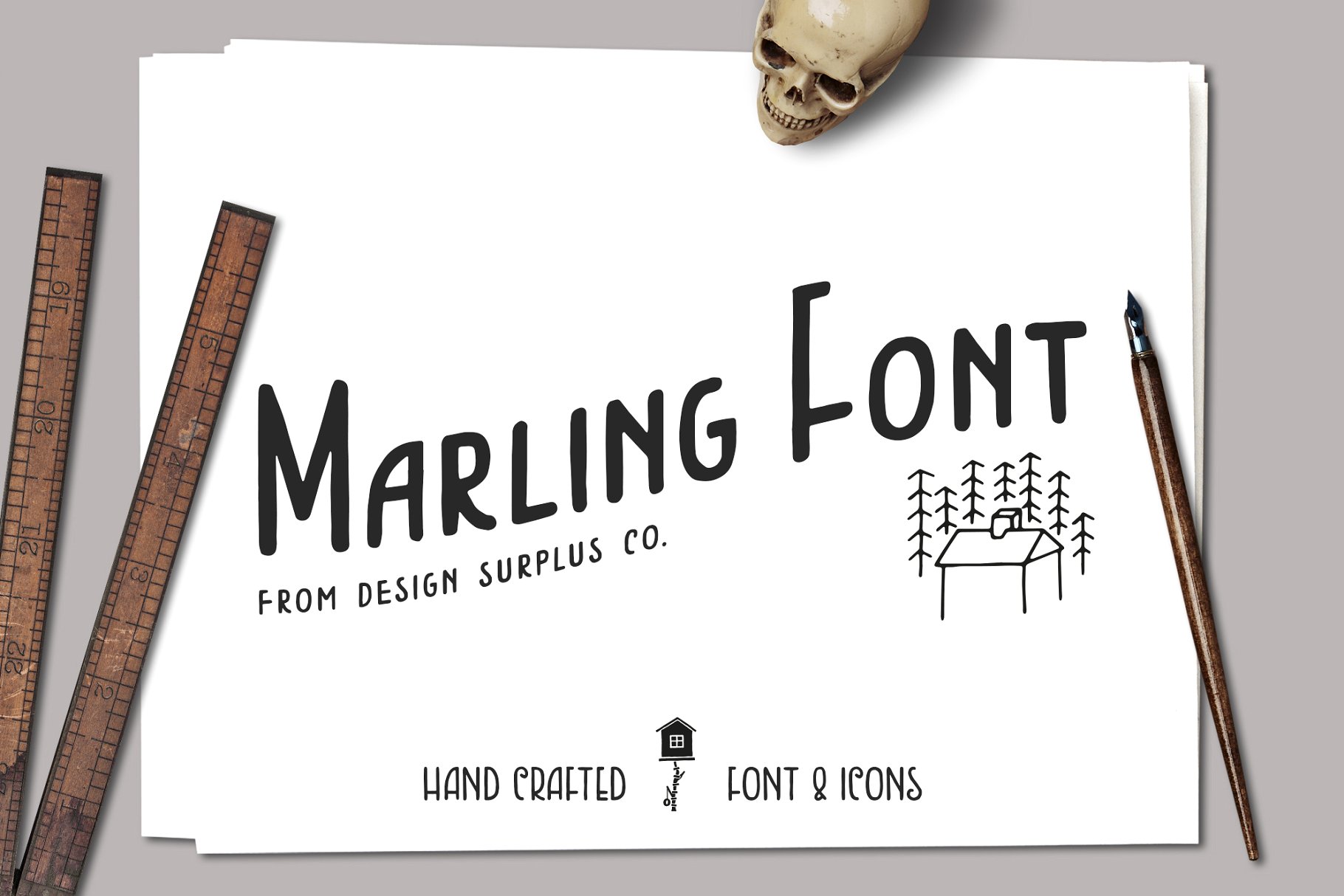 手写字体下载 Marling Font