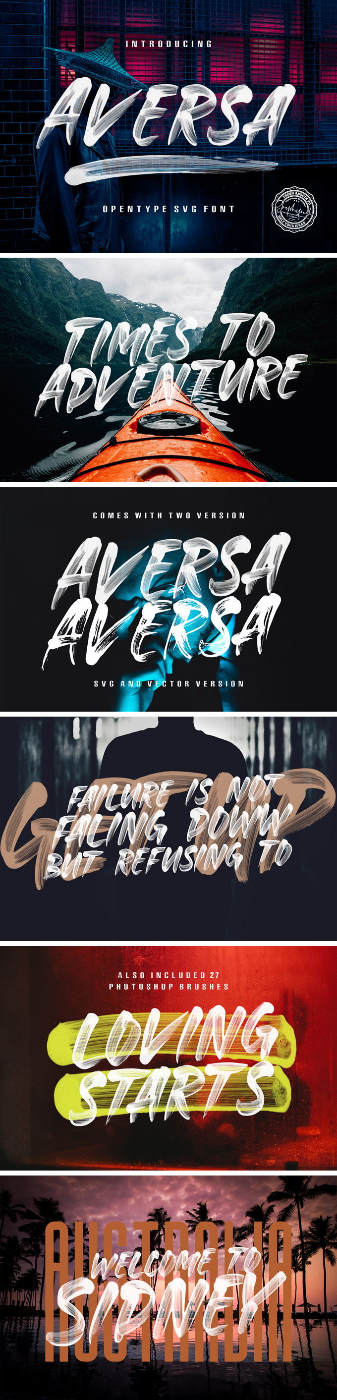 字体 | 油漆画笔逼真笔触效果矢量文字