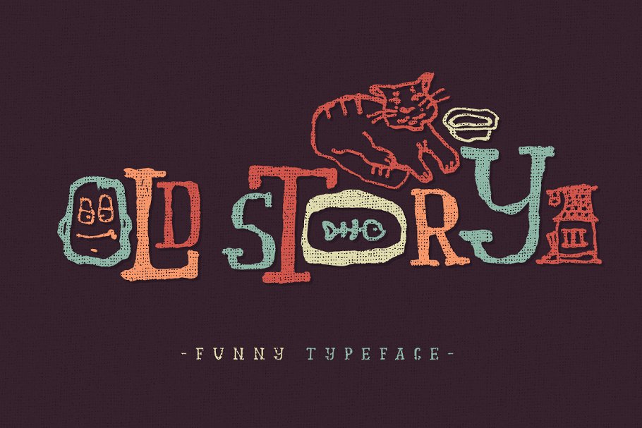 趣味字体下载 Funny font "Old story"