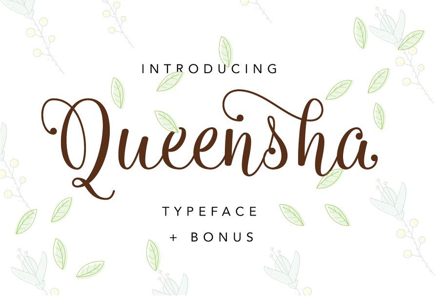 手写字体设计 Queensha Typeface