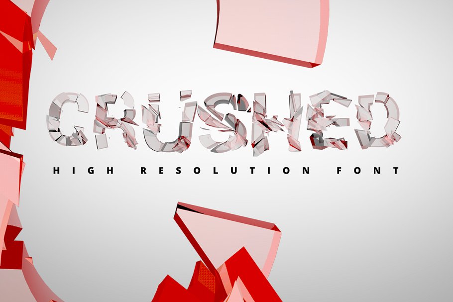破碎字体效果设计 Crushed Transparent Font