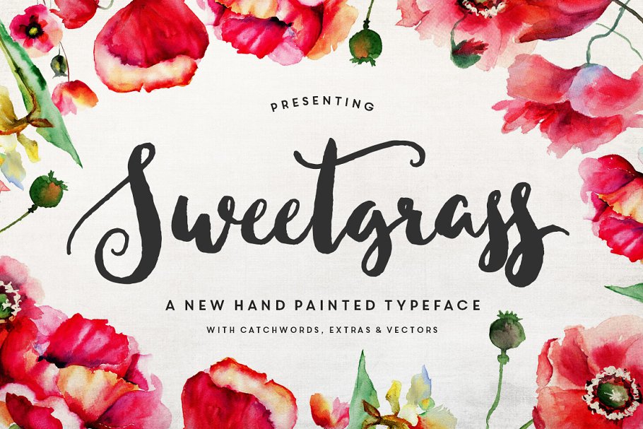 粗体手写字体下载 Sweetgrass Typeface