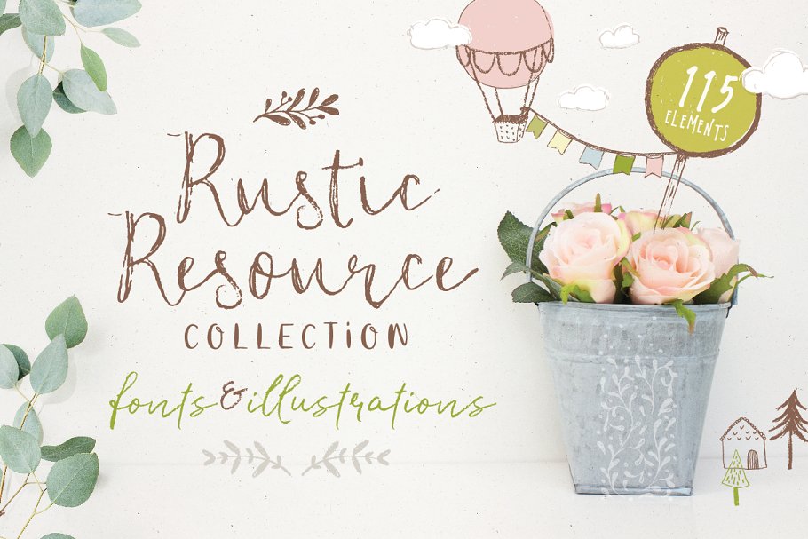 文艺手写字体 Rustic Resource Collection volume 1