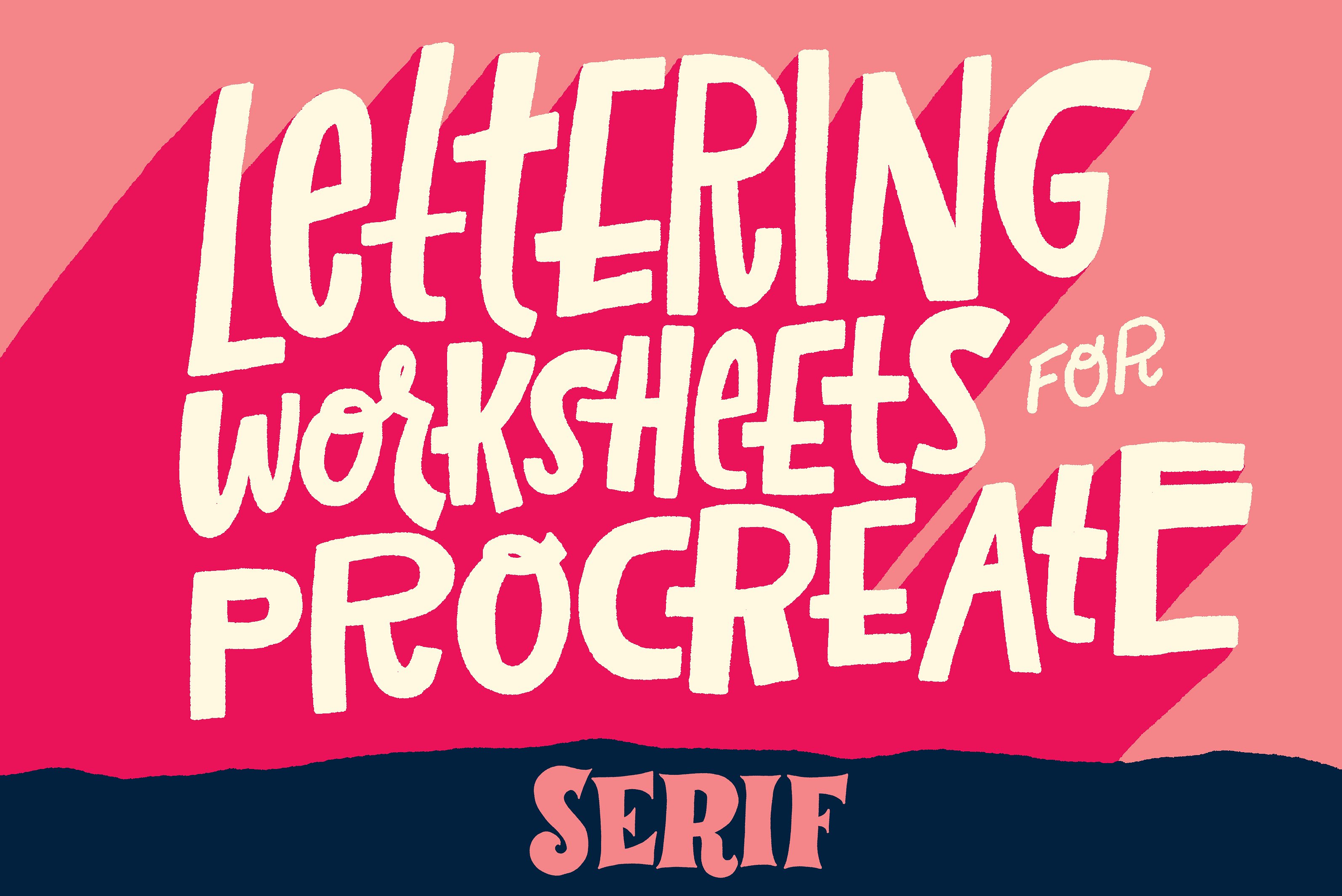 手写字体下载 Serif Lettering Worksheet