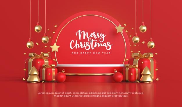 豪华圣诞装饰元素圣诞新年素材[psd]