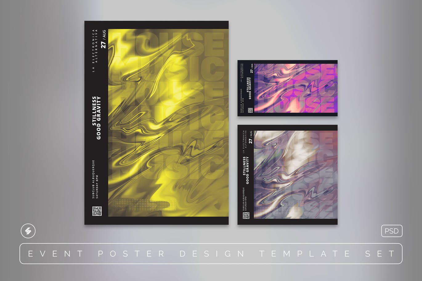 高端时尚多用途的高品质海报设计模板-PSD