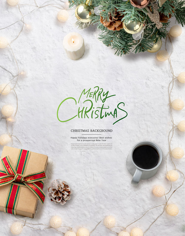装饰元素圣诞背景海报设计模板