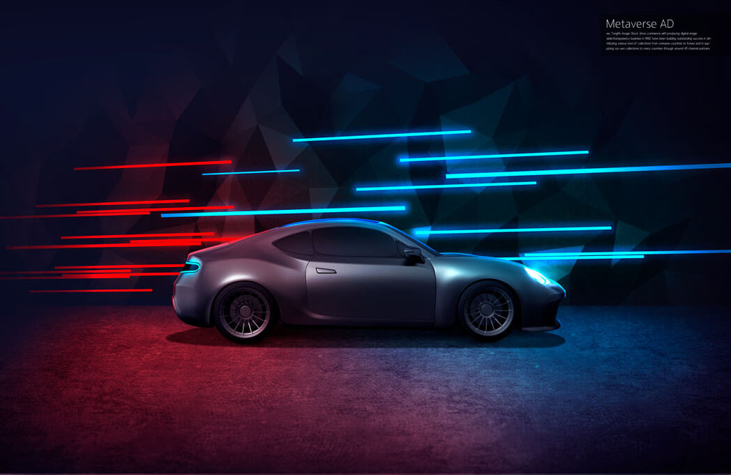 暗黑神秘感新能源汽车海报设计模板