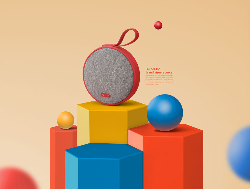 蓝牙音箱电商广告海报视觉设计模板