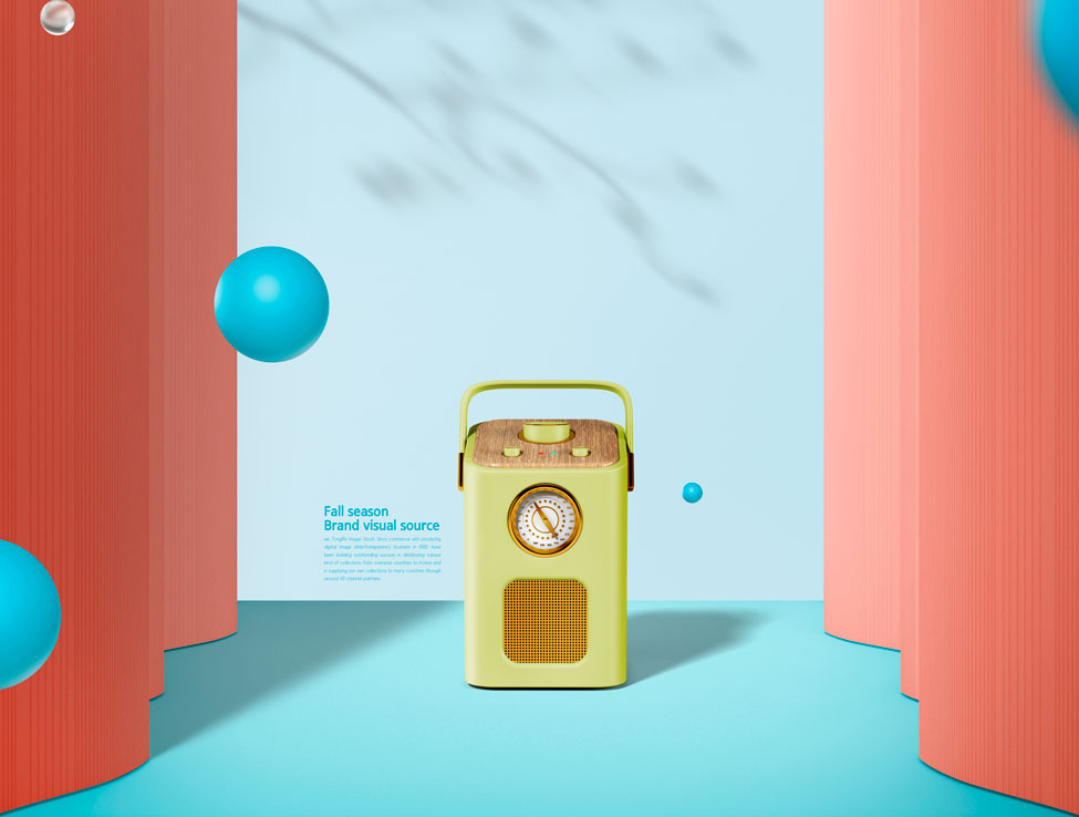 复古音箱电商广告海报视觉设计模板