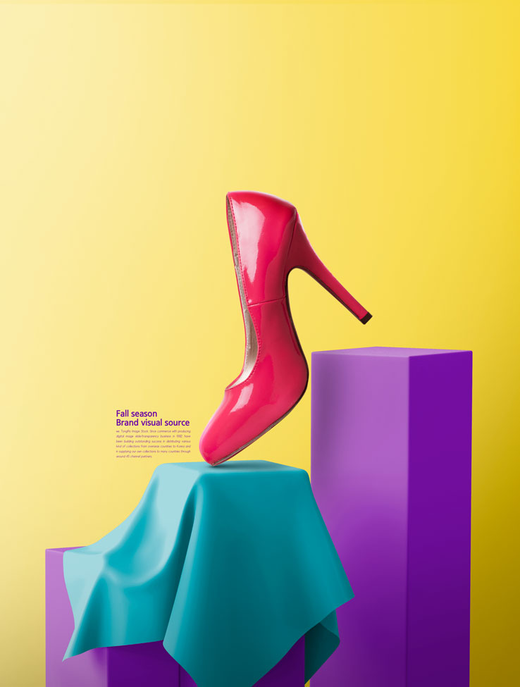 时尚高跟鞋电商广告海报视觉设计模板