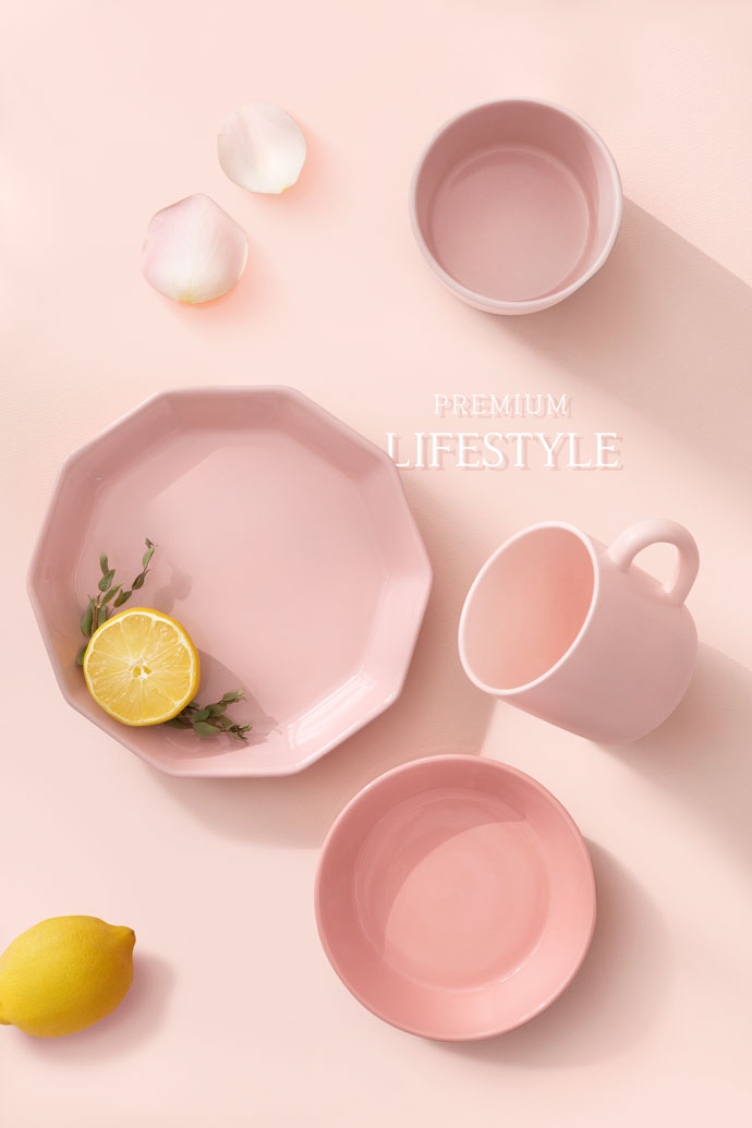 餐具元素家居生活概念海报设计模板