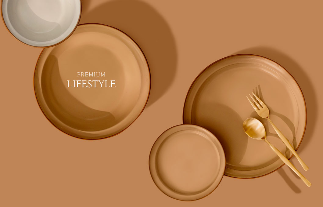 家庭餐具简约风海报设计模板