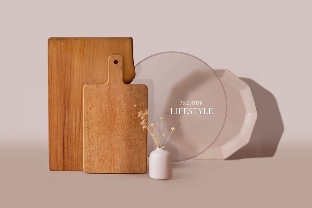 案板家庭厨具生活概念海报设计模板