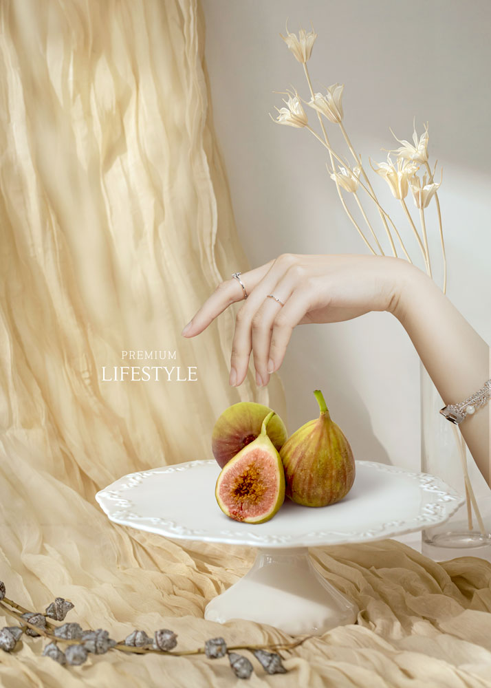 布料花卉秋季概念海报设计模板