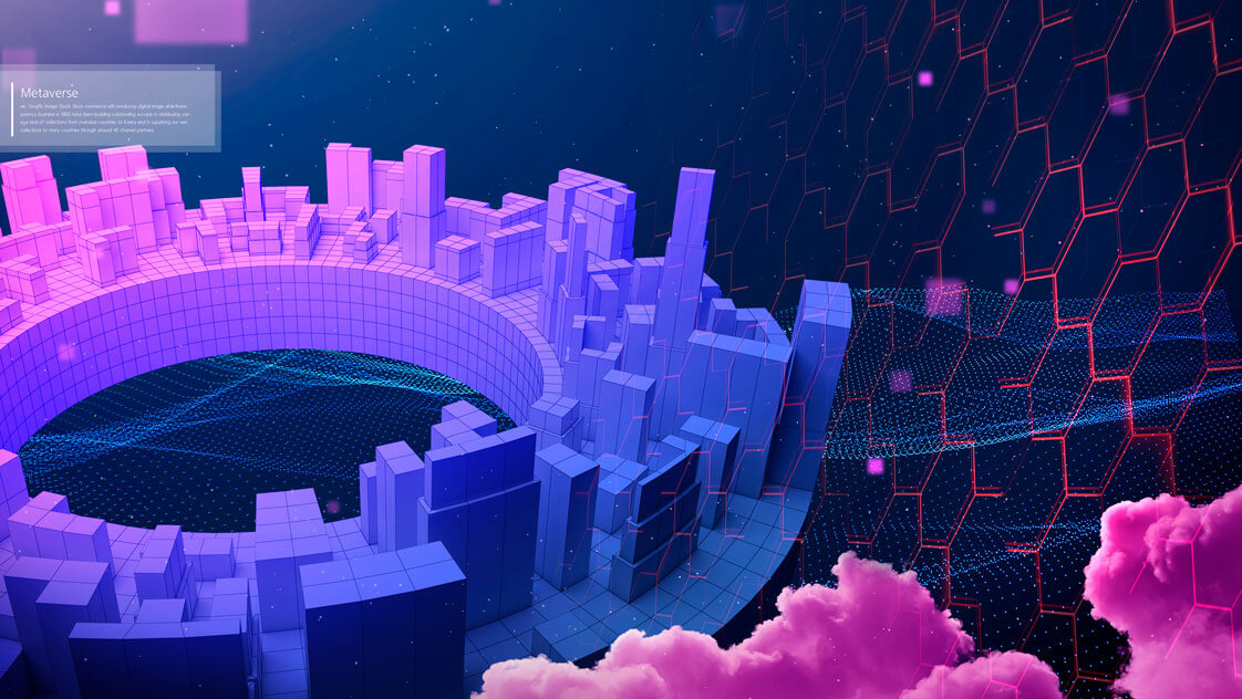 渐变元宇宙未来概念海报背景素材