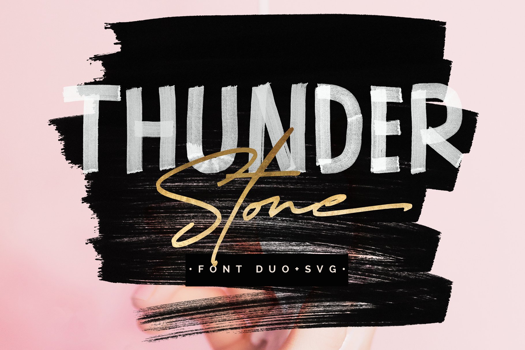 优雅简约手写字体 Thunder Stone Font Duo+OpenSVG