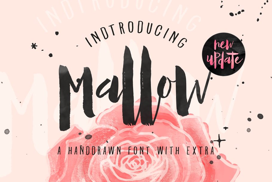 手写英文字体模型 Mallow Typeface & EXTRA Mockup