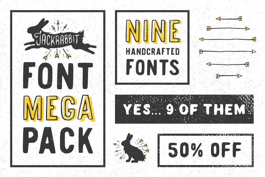 Jackrabbit字体超大包 Jackrabbit Font Mega Pack