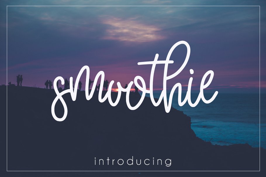 优雅的脚本字体 Smoothie Script Font