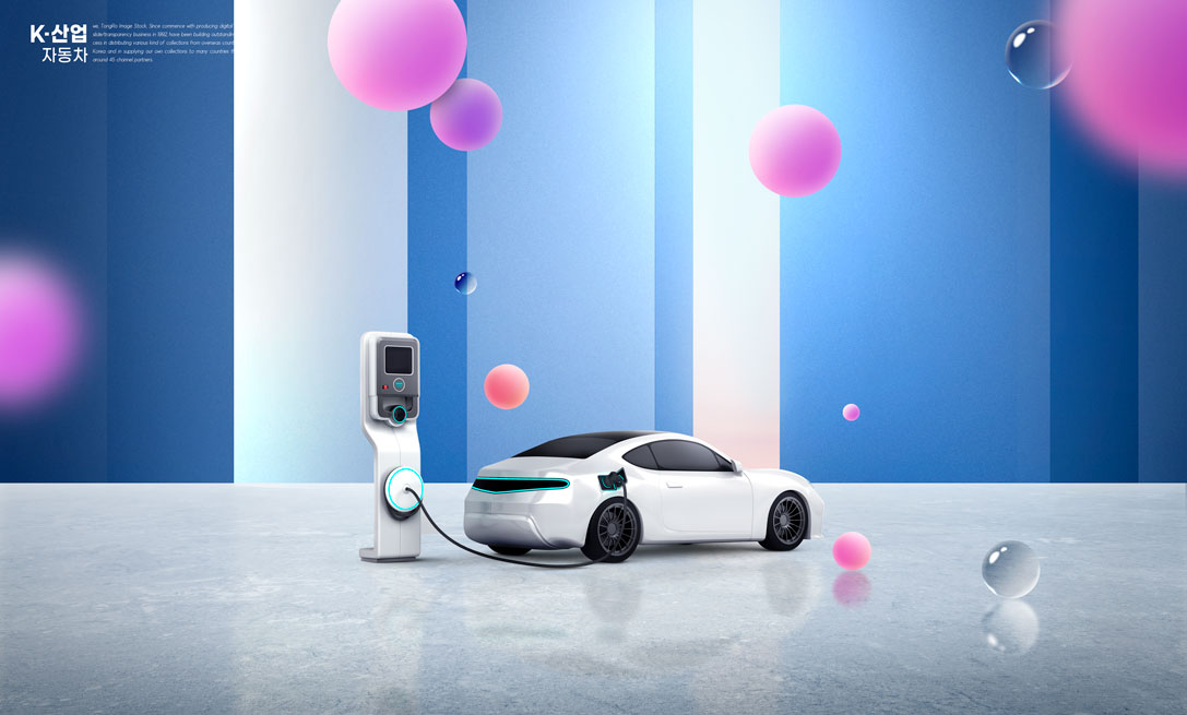 新能源汽车充电桩海报素材