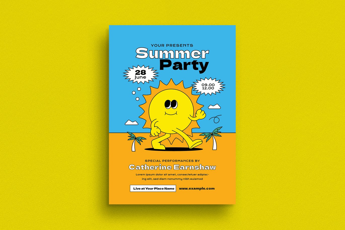夏日派对时尚海报模板