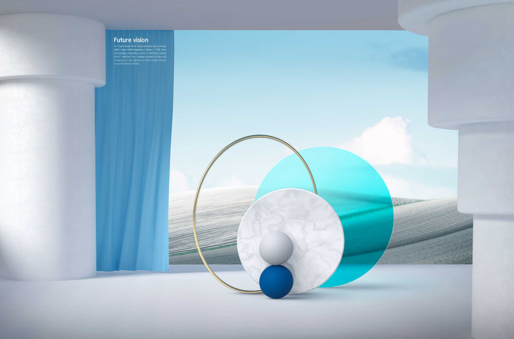 装饰元素场景未来概念海报设计模板